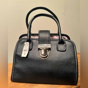 Victoria’s Secret 1990s Weekender Black Pebble Faux Leather Makeup Bag w/ Mirror